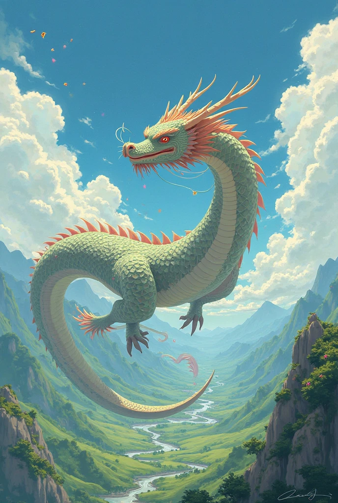 A fantastical worldview from Spirited Away、Flying Dragon