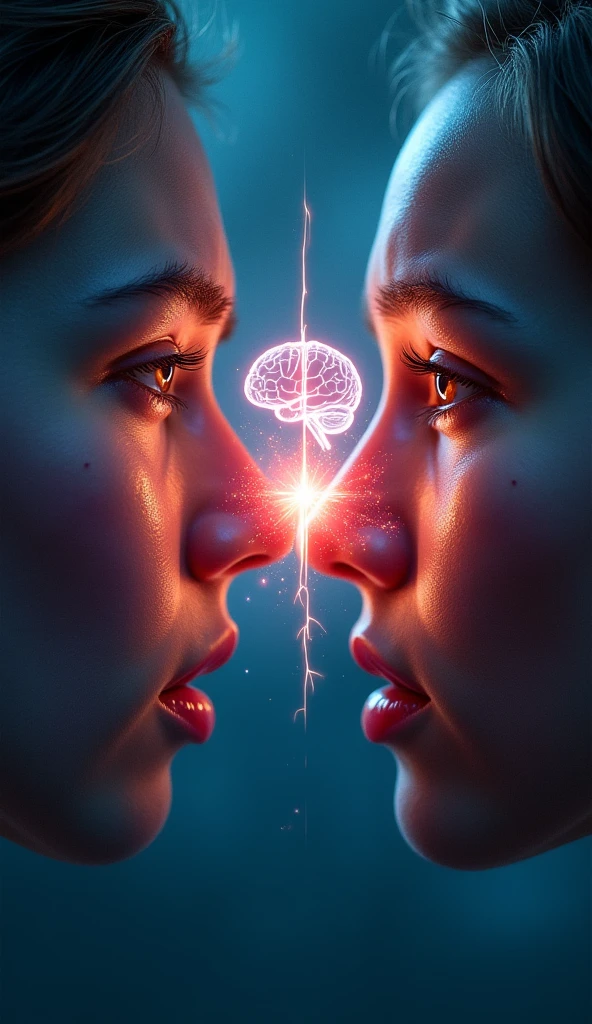 create an image by dividing it into two parts, one side showing the brain in light and the other side showing the brain in darkness