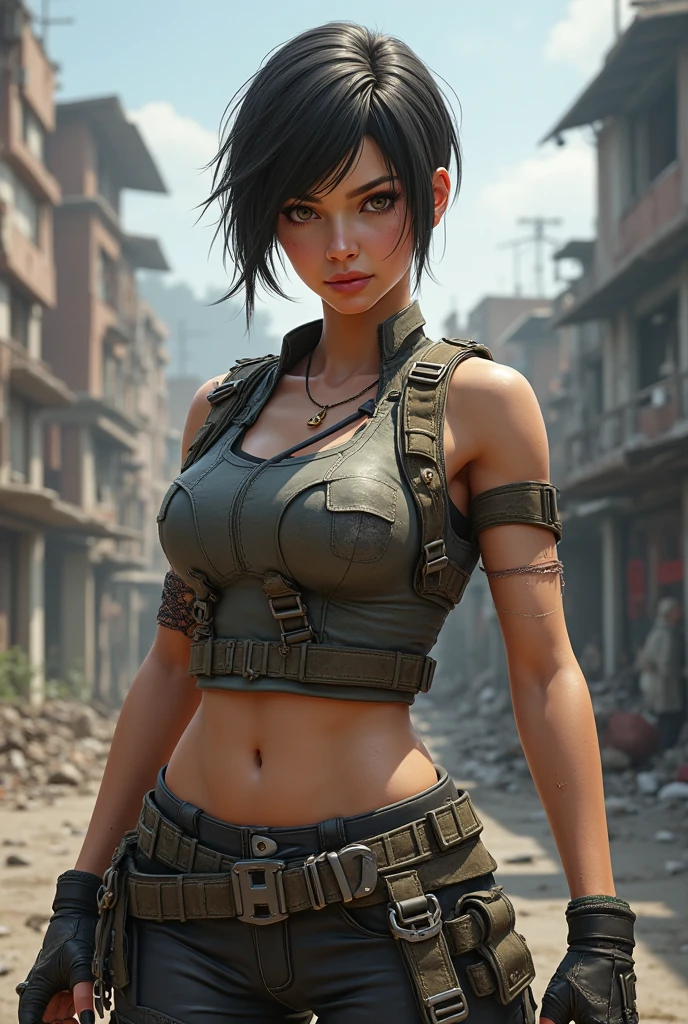 woman Soldier sexy Brown Skin Small breasts