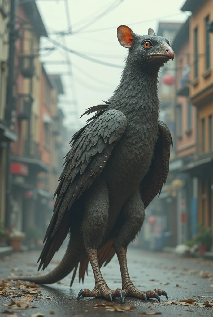 Avian, male, village, sexy, flat chest, , small waist, gray and white body, heavy ass, mediodia, realistic fur, under view, large legs, thick thighs, wide hips, by bebebebebe, big large flaccid penis, balls, standing, shy pose