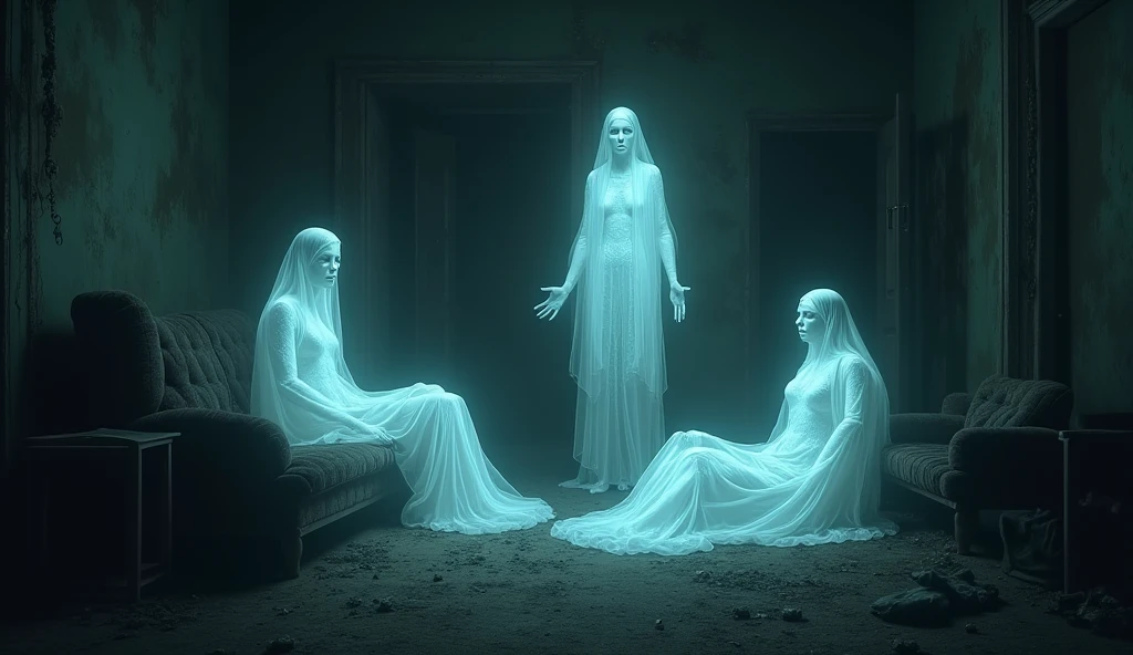 Ghosts dying and crying 