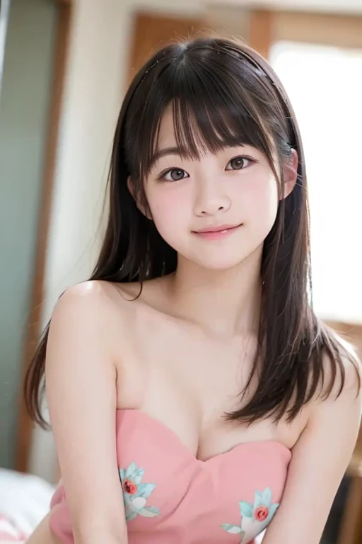 (masterpiece, Highest quality:1.2), One girl, alone、topless、Upper Body、Bare Chest、Pointed nipples、Small breasts、Naughty smile