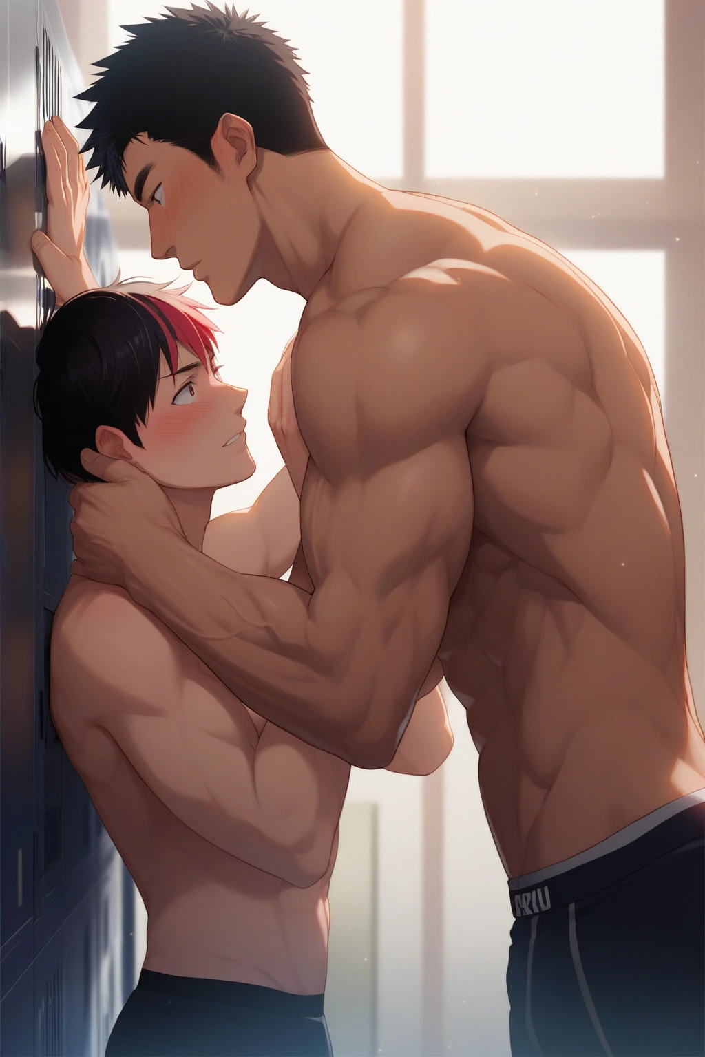The two boys stroked each other's lower bodies,swimmingpool