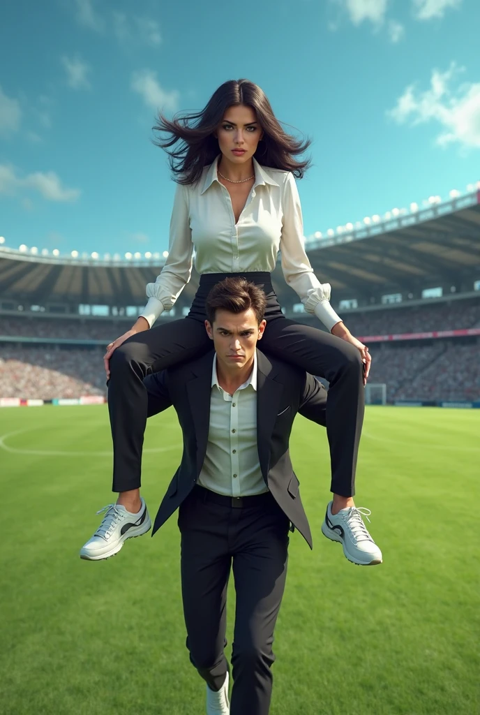 a beautiful male face with an extremely painful expression screaming in pain seen in profile from the right, patent overknee boots, Meghan Markle, rainy weather, rainfall, humid, girl carries blond guy, lift and carry, an excessively madeup latino-girl in a high-shine wet black latex downcoat, a young madeup latino-girl in a shiny black vinyl downjacket, a madeup latino-girl in a shiny plastic-downcoat, a very sad and desperately crying latino-girl, an intensely madeup latino-girl in a glossy black vinyl-downcoat, latino-girl with lipstick, latino-girl with smoky eyes, dramatic action pose, woman that is carrying a skinny shorthaired man, there is a beautiful woman in a shiny coat who is carrying a shorthaired blond man in her arms, a longhaired beautiful woman in a high-shine black puffy coat, a longhaired woman in a shiny downcoat, a woman is carrying a shorthaired blond man who is wearing black shorts, a weak shorthaired man in black shorts is consciousless and needs to be carried, a shorthaired man with closed eyes is carried in the arms of a longhaired latino-woman, a latino-woman looks very scared and terrified, a consciousless shorthaired man with closed eyes is suffering very much and has a very painful face, photo, photo shoot, photographed, arafed man being carried by a woman on a plane, very realistic, very very realistic, hyper-realistic, hyper - realistic, hyper realistic, jacket over bare torso, very disturbing, very hyperrealistic, super realistic, hyperrealistic!, extremely realistic, very very very realistic, super-realistic