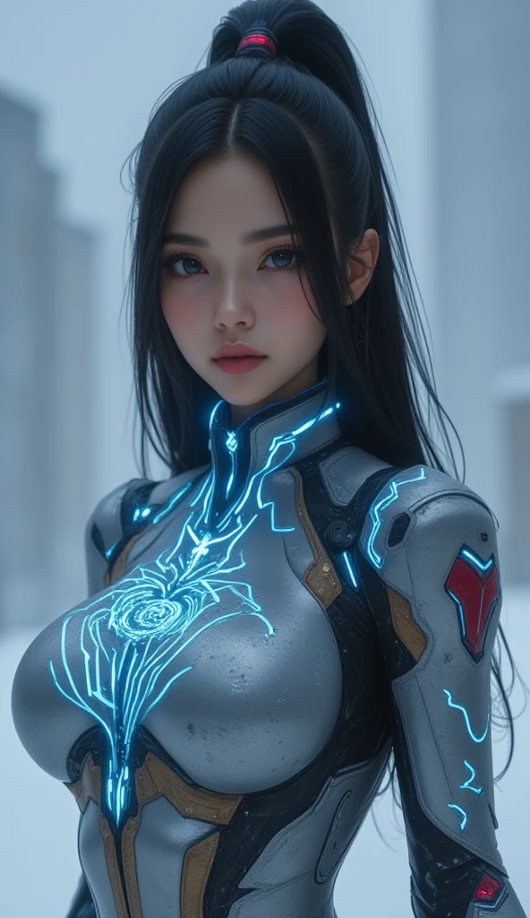 Unbeatable tmasterpiece, ultra real photo , Perfect artwork , Complicated details , Best quality , strong lights , hight contrast , dynamicposes , holland angle , (bblurry, depth of fields, bblurryforeground:1.35) ,Mecha, 1 girl, perky breasts,  detailed eyes, jewelry, night, (realistic:1.3), extreme detailed, full body, tiger jump, mecha tiara, (transparent PVC luminous bodysuit:1.8), glow, pale skin, colorful neon, long exposure, motion blur, (Glowing ambiance, enchanting radiance, luminous lighting, ethereal atmosphere, mesmerizing glow, evocative hues, captivating coloration, dramatic lighting, enchanting aura:1.7), (mecha_armor,neon_Twintails),( lens flare glow:1.25) ,