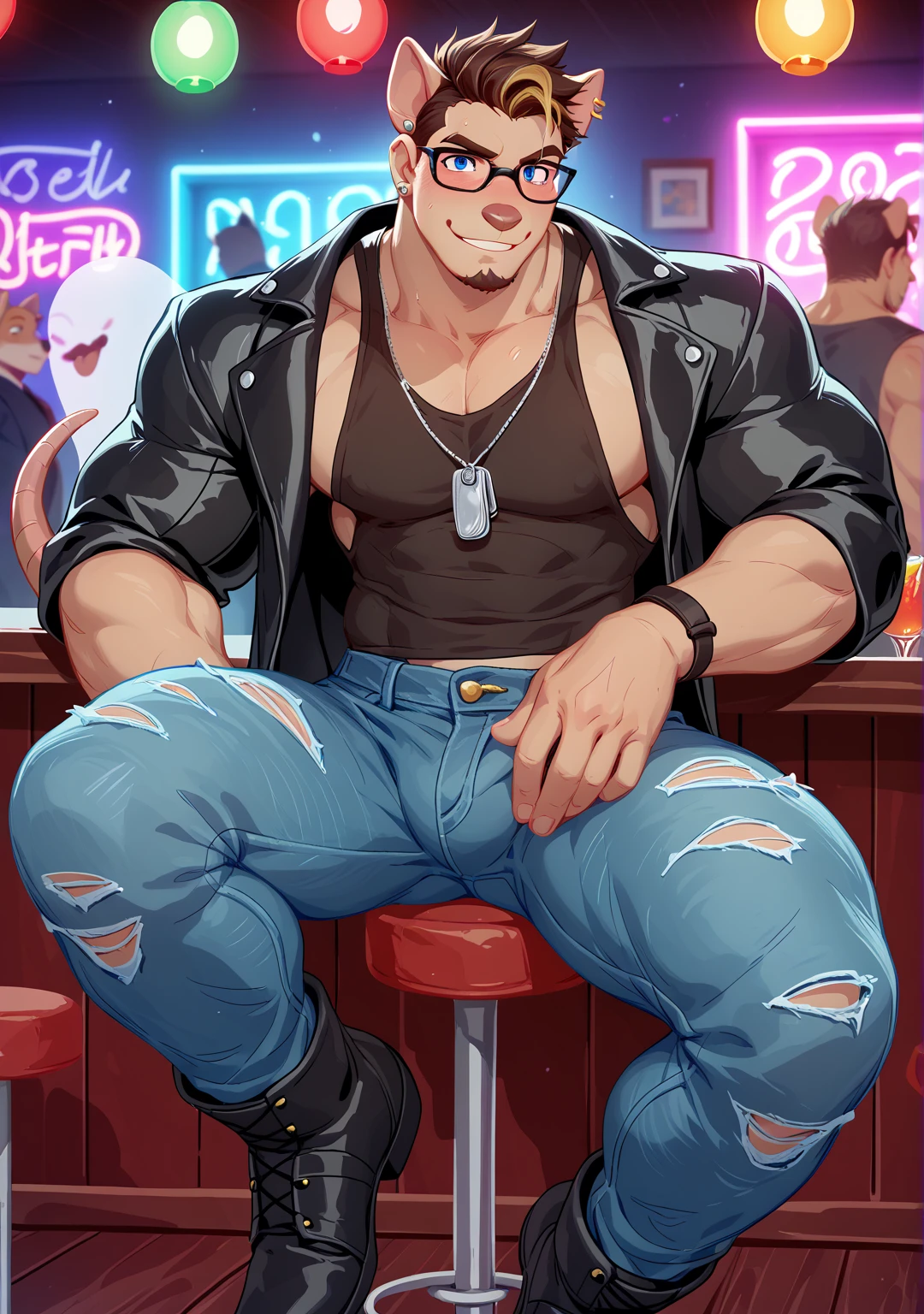 2 beautiful muscular boys dancing in a gay nightclub, ripped clothes, perfect penises, best quality, masterpiece, super detailed, photorealistic, 8k, vivid colors, dramatic lighting, neon lights, dynamic pose, extreme detail