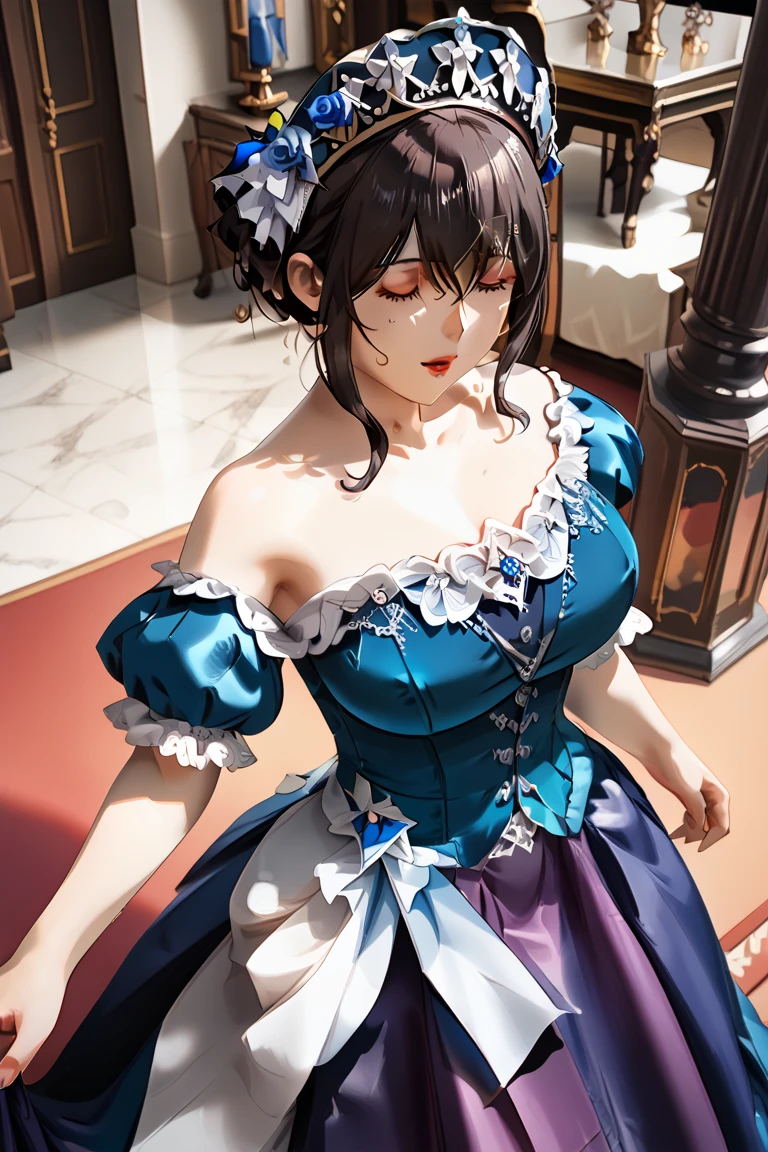 highres,absurdres,masterpiece,best quality,original,extremely detailed CG,extremely detailed wallpaper,perfect lighting,blurry background,Standing on the stage,
<lora:DisneyBelle:0.7>,DisneyBelle,