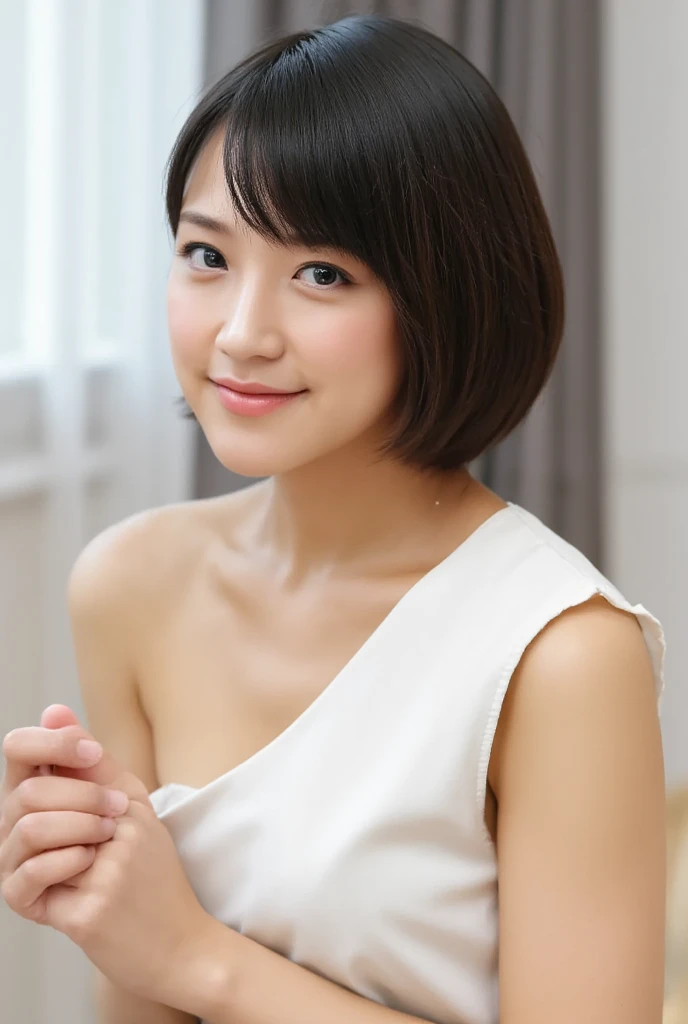 RAW Photos、One girl、Unbelievably absurd、20-year-old、beautiful girl、(cute)、(short hair)、photo shoot、Realistic、((High resolution、masterpiece、high resolution、8K))、Very detailedな、delicate、Very detailed、Very detailedな目と顔、Beautiful eyes、Waitress Costume、Sharp face line、LED lighting、Cafe Terrace、(Bunny girl)、mini skirt、Micro Bikini、whole bodyショット、whole body、A seductive gaze、A bow tie、Bunny ears headband、(Smaller breasts、Beautiful breasts、Smaller breasts)、Perfect proportions、(Looking up from below)、Clear photos、Anatomically correct、Perfect limbs、Beautiful feet、White high heels、Detailed Hair、Natural Makeup、Beautiful neck、Earrings、Beautiful clavicle、Narrow waist