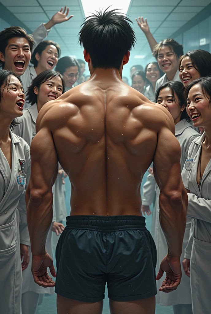 1boy、Photo Quality、Cute handsome man、Japanese male, 、handsome man、Mash Hair、Completely naked、Full nudity、erection、Huge penis、Highest quality、Realistic、beautiful、Sad look、Inside the office、Surrounded by old men in suits、完全Completely naked、Full nudity、Photographed with a smartphone、Completely naked