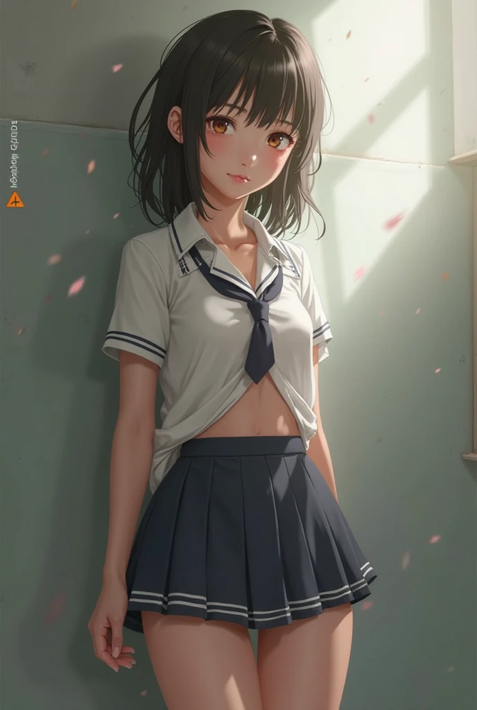 ((((highest quality)))), (((Ultra-precision CG 16K))), (((masterpiece))), (((Very detailed))), (((Extremely detailed))), (((Black outline:1.3, Written boundary depth:1.3 , Written soft outline))), Blur, Bokeh, Maximum clarity and sharpness,Multilayer Texture, Surface Shading, Cinematic lighting, Beautiful details sparkle ,Perfect Proportions, Limited to three woman, BREAK accurate, Anatomically correct, Highly detailed face and skin texture, drawn in detail, Highly detailed facial and skin texture, Detailed eyes, beautiful hair, Beautiful Japanese Idol face, Beautiful and beautiful eyes, Beautiful body, Beautiful breasts, Beautiful thighs, Beautiful legs, Beautiful fingers, (Beautiful views) , skinny body, ((Beautiful Skin)), ((Skin Texture)) BREAK breast enlarged, huge Breasts, rocket breasts, (((perky breasts, covered nipples))) ,slender waist, (blush, determined expression, workout, hot, Heavy breathing,) BREAK (((no-bra, oversized stripes t-shirt, sportswear, low rise, mini-skirt with slits, no-sleeve, breast is covered by outfit))) , wearing earrings, BREAK ( stick breast out),((( a woman sitting on steps of the school:1.3, stretching out, from front , from below, looking at viewer, close up face,))),