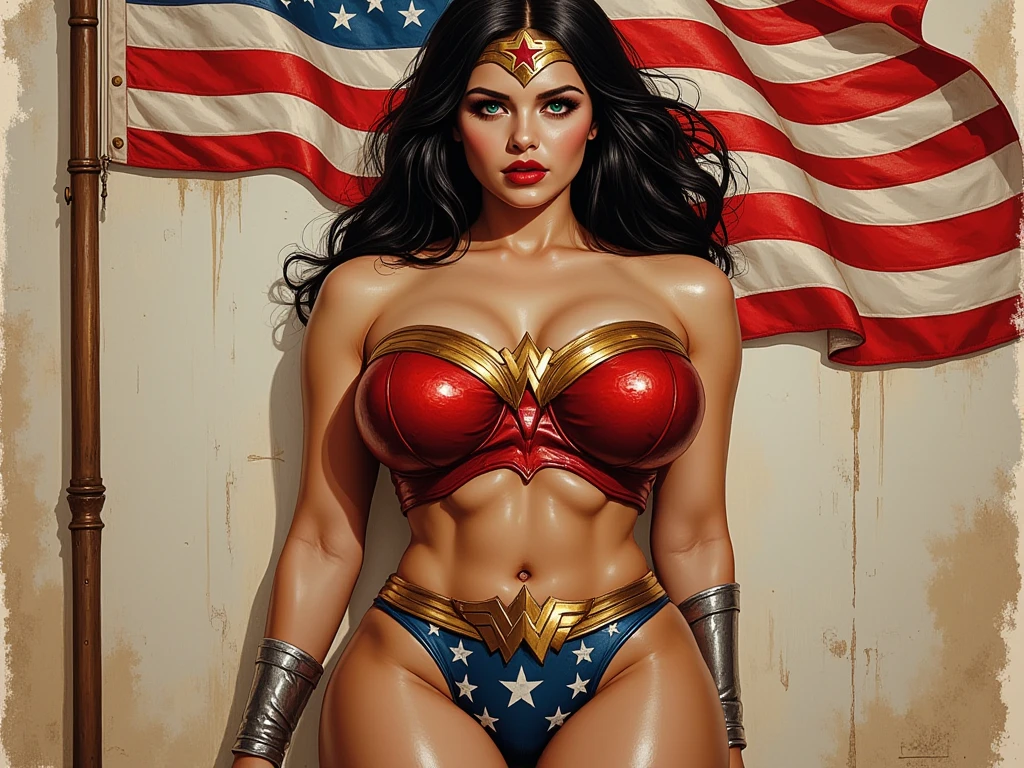 Gal Gadot plays Wonder Woman,beautiful face, Vivid expressions,Open mouth,Smile charmingly