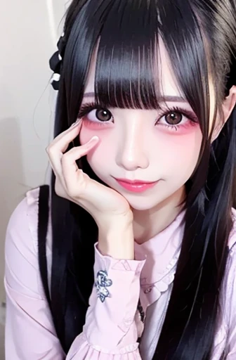 (((masutepiece, Highest Quality, High Definition, high detailing)))), POV, 1girl in, (((Holding a photo ID in your hand))), , oral,Landmines are women、Menhera、frustration、Libido processing、nsfw,