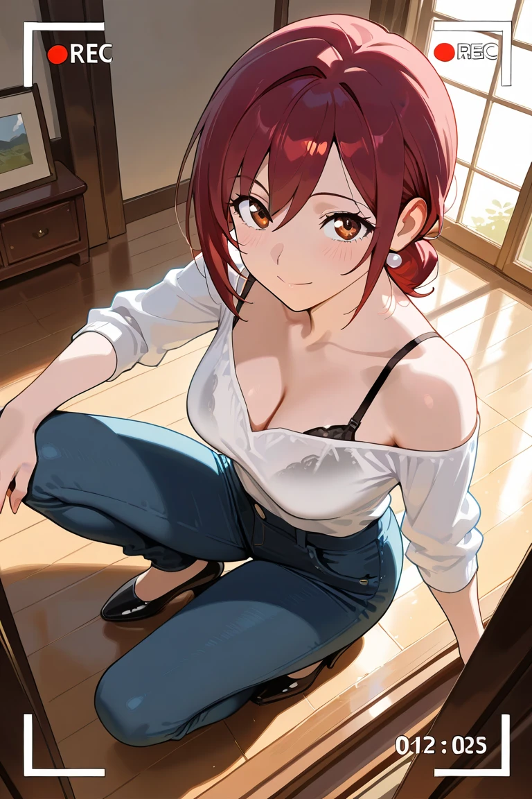 ((best quality)),((highly detailed)),masterpiece,absurdres,detailed face,beautiful face,(detailed eyes, deep eyes),1girl, Tomo, , solo, stylish long blond wavy hair, red eyes, short skirt , sky, day, cloud, pleated skirt, leopard print panty, outdoors, shirt button up cleavage, looking at viewer, open clothes, standing, white shirt unbotten cleavage, Gyaru, Big breast, tanned skin, Glossy lips, a lot of earpierce, Necklace,Bracelet, Half eyes expression, Smirk, (((Tanned skin))),((Blond colored hair)),1girl,Solo,(Blond hair),Spouty mouth,Big hair,Heart shaped emotion,Seductive expression,flirty pose