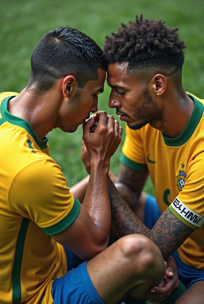 Ronaldo kissing Pele