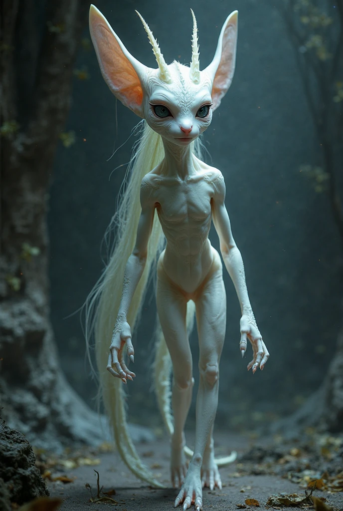 (masterpiece, best quality, 4k, hyperrealistic, dreamlike, Dark Souls:1.35), (pale albino ageless immortal weak lithe slender androgynous male parasitic impotent god with claws fangs long hair beautiful eyes flat chest male crotch bulge soft belly weak stomach and groin pain:1.5)