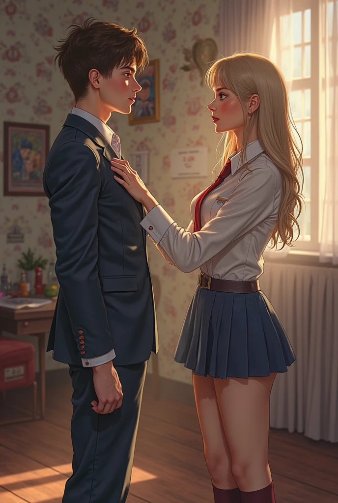 Get to grips, , High school girl grabbed by the buttocks on the train, shock expression, thick thighs, 3/4 stockings , pleated skirt, Beautiful One Girl, blonde, ponytail, 3 men, (molestation), Man grabbing girl's ass on train, Man grabbing girl's chest on train,
