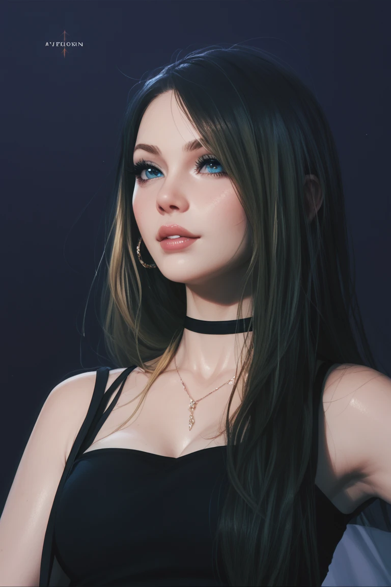 (sharp focus:1.2), photo, portrait, attractive young KariSweets , (beautiful face:1.1), super cute and fun, detailed eyes, luscious lips, (cat eye makeup:0.85), wearing (form fitting black dress:1.2) on a (night street:1.2). (moody lighting:1.2), depth of field, bokeh, 4K, HDR. by (James C. Christensen:1.2|Jeremy Lipking:1.1). by Frank Frazetta, by Luis Royo, by boris vallejo,