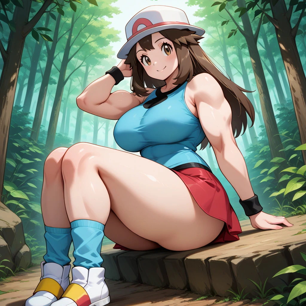hilda \(Pokemon\), Naked Cape, nude, Big Breasts, (Vaginal intercourse, Heterosexual, throw), Pussy, Grin, Severe, Baseball cap, White Hat