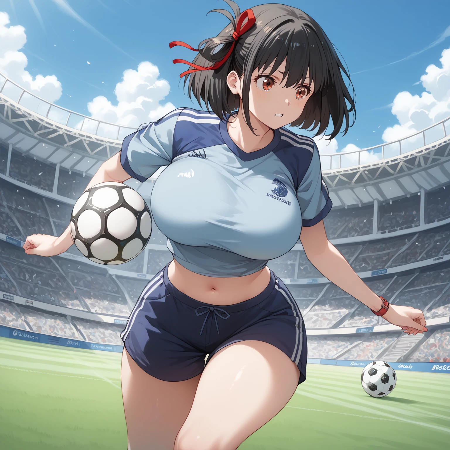 ((Highest quality)), ((masterpiece)), (detailed), ((crowd)), (a beautiful woman raped on soccer stadium with multiple men), (micro bikini), (athletic), (cleavage, collarbone, public indecency, outdoor), (messy hair:1.1), (ecstasy:1.2), (slut:1.2), (vulgarity:1.1), (fucked silly:1.1), (steam:1.1), (Wet:0.9), (sweat:1.4), wince, (orgasm:1.2), (panicking:1.0), (flowing sweat:1.1), trembling, rape,