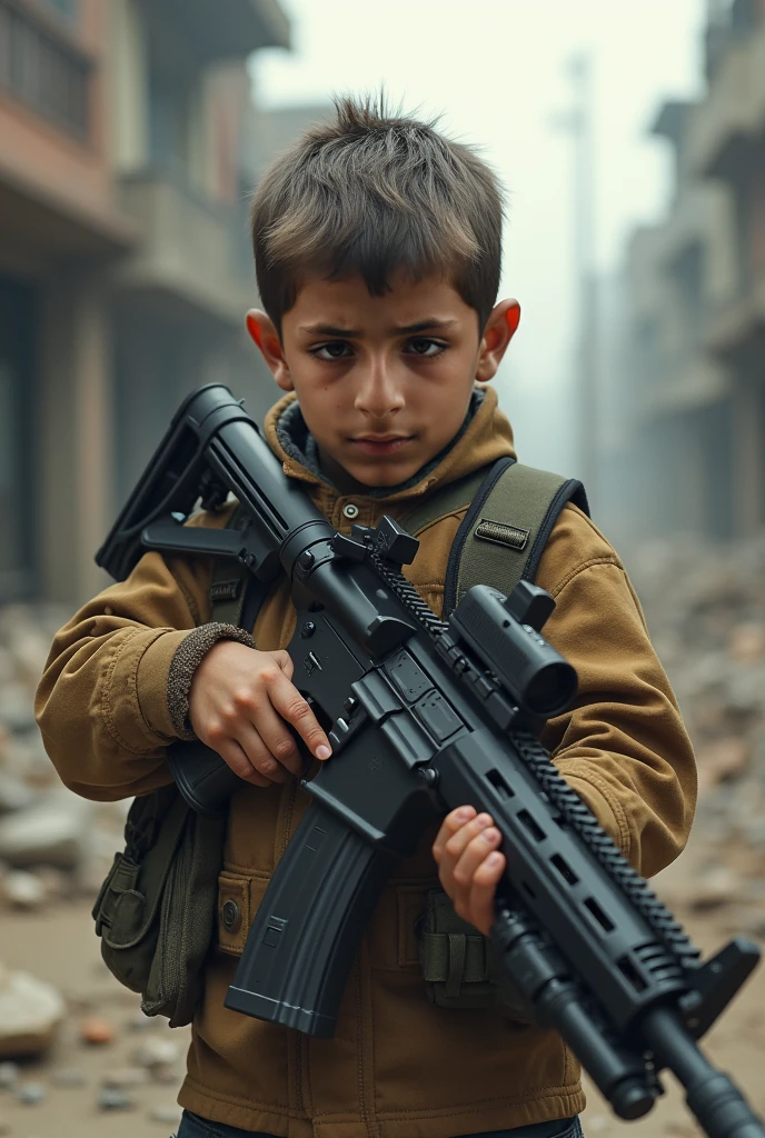 A boy playing free fire