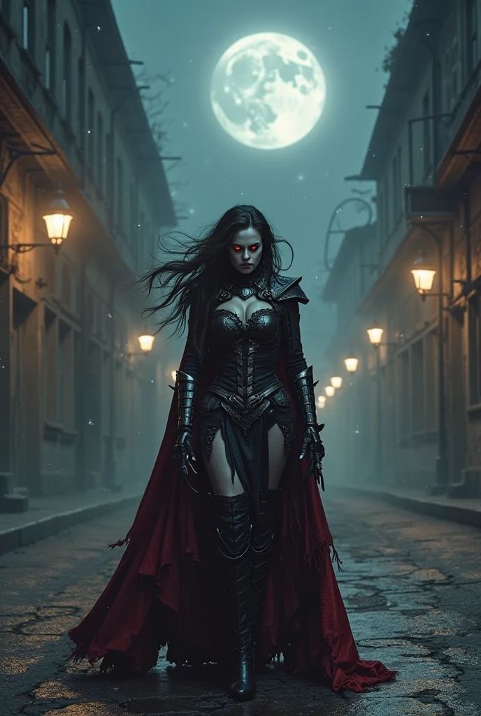 (64% of photo is black in drawing:1.4), (detailed fabrics:1.2), (early sunrise light:0.5), (Rembrandt lighting:1.3)the full figure of a dark fully draped female with a pale white oval mask on, glides through a gothic landscape, her black boots support her body, she runs towards a small cottage in the distance, the (cottage has a single yellow window lit in the darkness), mix 4, realistic, photo_\(medium\), solo, (masterpiece), (photorealistic: 1.3), ultra detailed, (high detail) skin: 1.2), (best quality: 1.0), (ultra high resolution: 1.0), (Orchan-6500: 0.3), wavy detailed hair, long dark hair, (blood moon light) blue haze, mist on moors, (beautiful detailed drapery and mask), (grey and moody: 1.3), mysterious haunting scene, movement captured of flowing drapery, (an extremely delicate and beautiful)), solo female、masterpiece、ultra detailed, accent lighting, high resolution、Farbe々Color、(grey clouds, dead trees, gothic castle ruins, spooky and eerie)), (strong presence )、a beautiful darkness (Highly detailed skin:1.2)、looking at the camera、(blushing_ embarrassed, drooling, aroused)、beauty, Digital SLR, Soft lighting, High quality, FujifilmXT3、Film Lighting、Dramatic、Taken behind branches, dark foreground that focuses camera to dark draped figure of woman, William-Adolphe Bouguereau painterly landscape, trance, attractive、A lovely smilel、having good time, date、quickie, entranced, flirting fun with me., cozy playful, (intimate relaxed style photoshoot)