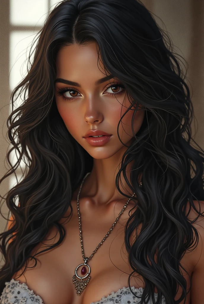long style black hair, brown, and beautiful hair of a woman&#39;s cartoon .cartoon style illustration, cartoon art style, cartoon art style, digital illustration style, highly detailed character design, cute detailed digital art, City fan art, Portrait Character Design, beautiful digital illustration, high-quality portrait, thick lips, small-nose, clear blue eyes, beautfull woman, comic style Comic art, young man expressing sexual desire, thin, teenage face  