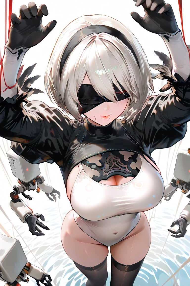 (((Mecha Girl:1.5))),(((masterpiece, Highest quality))),(((alone:1.2))),(((One girl:1.2))),32K Wallpapers, Very detailed,(((((portfolio))))),(((((close))))),(((((breast enhancement))))),((((More Angles)))),(((highlight))),((((Heterochromia iridis)))),(((completion. Detailed face))),((((Very talented)))),(((((The most complicated bondage machine:1.4))))),(((Full-face helmet bondage that completely covers the head and face:1.2)))(((Mechanic Girl))),((Overall colorful)),(((((Huge breasts,BDSM,nsfw