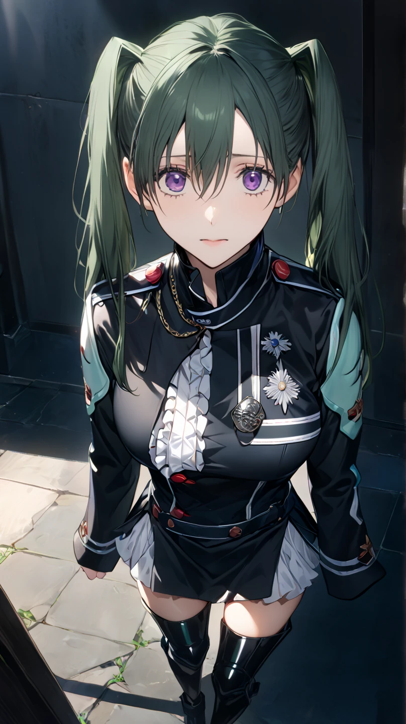 A beautiful girl who defeats a monster that eats people, a Japan anime drawing who is bathed in blood in uniform, pastel colors, drawings that give a sense of security, guys in everyday life, but a serious atmosphere, --auto --s2