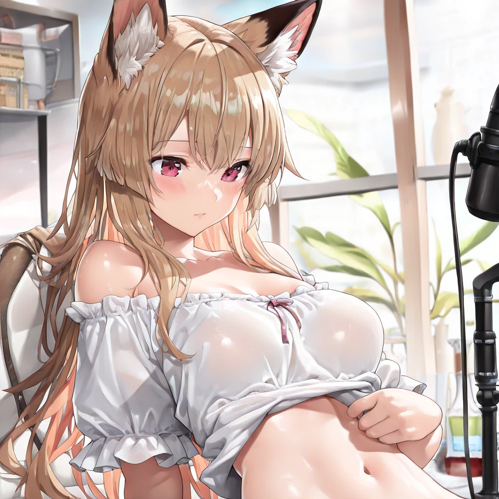best quality, (anatomically correct:1.5),ultra-detailed, high resolution, super fine illustration,(masterpiece:1.2),ultra-detailed, 8K wallpaper, (bright colors:1.2),solo,(kawaii:1.4),(cute:1.7),charming,anime visual,(on bed, beautiful lighting),1girl,(extremely beautiful eyes, shiny eyes),
(18 years old),(beautiful detailed blue eyes),(tareme:1.5),(blonde hair:1.3),(animal ears:1.5),completely ,(full nudeked:1.nipple, navelge breasts:1.3),(largee:1.6),
(embarrasseh:1.5),(ecstasy:1.3) ,(slut:1.2),(vulgar),(fucked silly:1.1),(steam:1.1),(wet:0.8)bling:0.8),(tears:0.7) ,(drooling:0.6),(sweat:0.8),open mouth,(spread pussy:1.5),,(half closed eyes:1.3),(orgasm:1.ong tongue:1.6),
arched back, absur(lying on back,spread legs:1.5),(female masturbation:1.5),(fisheye dist1.2),nsfw,(pussy close-upbelow:1.5)