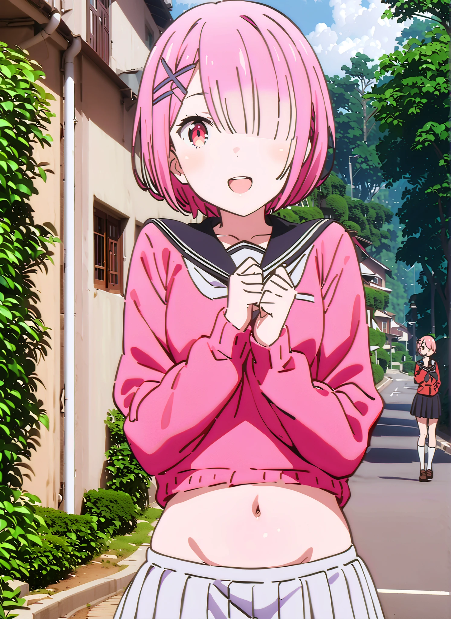 (((pixel perfect, Perfect in every detail))), alone, 1 girl, 2 boys,sex,Momo Chiyoda, Magical girl ,bare breasts,topless,nipple slip from jacket,clothed,garden,lying on the ground,cum in pussy,gang rape