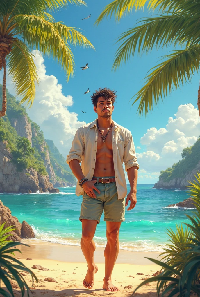 fullbody oil painting, fullbody a handsome male, fullbody, 20 years old hot man, latino male, perfect proportion, fullbody, detailed, Renaissance, shirtless, drapery, well shaped muscles, veiny arms, very tall male, the man has a fantastic hairstyle, the man has a sly look and alluring facial expression, extremely detailed and symmetrical facial features that highlight his beauty, the man has a beautiful pose, nest to a blue metal land rover car, Caravaggio, dimly lit, oil on canvas, brushstrokes, plantation house, river, mountans, shadows, obscure, Watercolor, trending on artstation, sharp focus, studio photo, intricate details, highly detailed, by greg rutkowski
