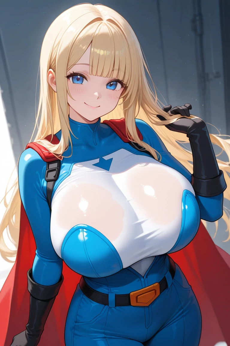 ((Best quality, Masterpiece, Nonsense)),1girll:1.9, Sexy, ( , Expressive blue eyes, shoulder-length blonde hair, Long hair,Loose and fluffy hair),Dressed Supergirl cosplay (Super Girl Suite custom role-playing), Shortest red skirt,eechi, Terrace in 1 building, supergirl, cleavage, tiny thong, t back, g string, big tits, big butt, tiny top suit, sexy hero pose, hard niples, sweaty skin, side boob, super girl logo in the chest