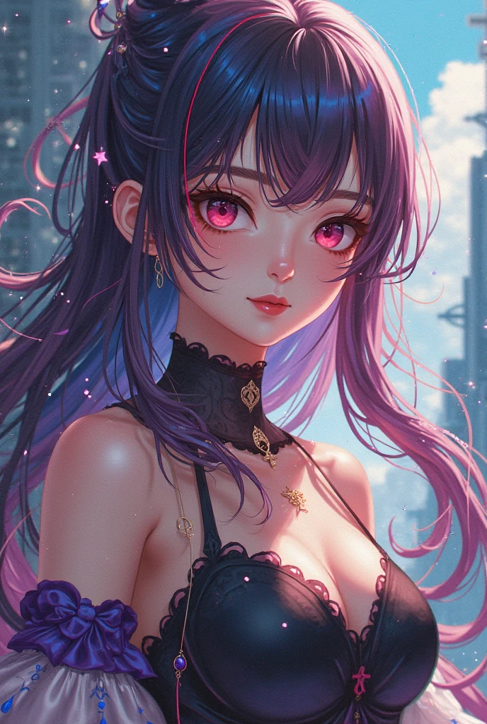 Jinx, Fleshy thighs, Instagram pose,Dynamic angle, ((Halter neck,Sleeveless)), ((Nipples, C cup)), Happy expression, (entire body image:1.5), (8K, Best quality, A high resolution:1.35), (RAW photo:1.2), (Photorealsitic:1.37), (Masterpiece: 1.25), Dramatic lighting, photon maping, Radio City, symmetry, Complexity, Elegance, (1 girl), Large of breast, (Long eyelashes), (detailed eyelashes), (eye shadows), (glowing eyes), ((Natural makeup, Clear facial features)), curvy build, (Showing stomach), (Fine detailed beautiful eyes: 1.2), Bad girl, Erotic, (((Street background, Night City, Night)))
