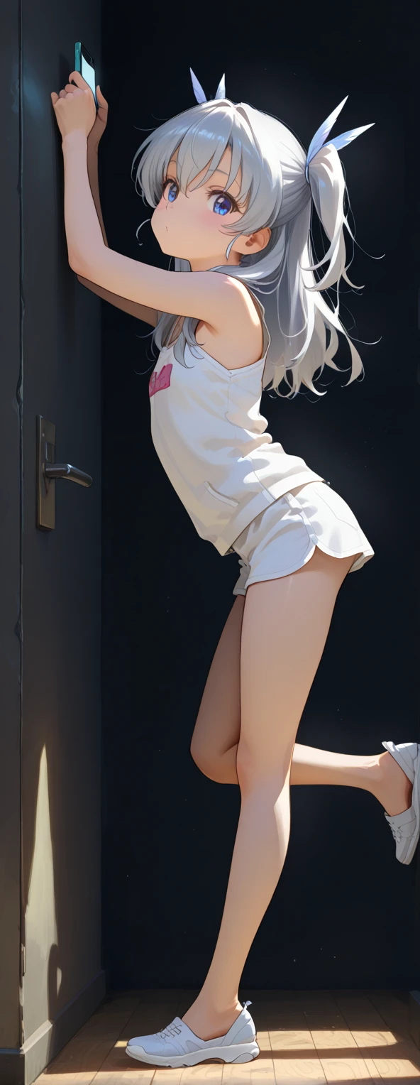 Create realistic 13-years-old girl photos with long hair (ukranian), Cute face, Whole body, Slender body, shapely legs, Thin ankles, thin-waist, beach, naked, bodypaint, exposed, sexy posting, nu, provocative photo, erotica, Without clothing, naked girl, shows her tits, Bare breasts, Ideal Anatomy, girl, slender girl 13 years old, sexy, posing in nude style, portrait in the style of photographer david dubnitskiy