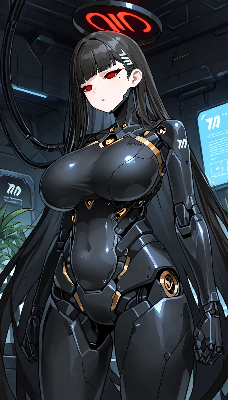 Una imagen de dibujos animados de una mujer con un traje en blanco y negro, oppai ciberpunk, chica anime seductora, oppai, biomechanical oppai, grueso, completely robotic!! cat girl, anya from the spy family x, SFW version, breasts covered and SFW, hermosa y seductora mujer anime, anime rudo 8k, (SFW) seguro para el trabajo, covered SFW huge breasts