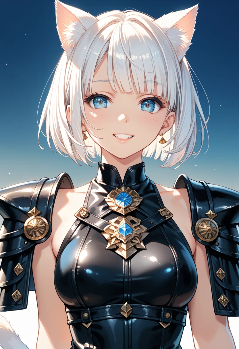 (( (masterpiece)，（Highly Detailed CG Unity 8K Wallpaper），Highest quality，Cinema Lighting，Detailed Background，Beautiful and fine details，Bright Eyes，（Very elegant and beautiful），（Beautifully detailed eye depiction），Super detailed，masterpiece，High resolution)), curly, ((Wearing a super sexy bikini armor:1.4)), Platinum Bikini Armor, Richly decorated armor, Beautiful Female Warrior, short hair, Platinum Blonde Hair, Cleavage, ((Dragon Wing))、smile