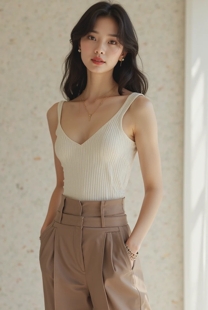 top Quority,Ultra-clear resolution,Gloss on lips,Fair skin,Clean collarbone,s the perfect face,Perfect chest,skirt,beautifullegs,Random environment