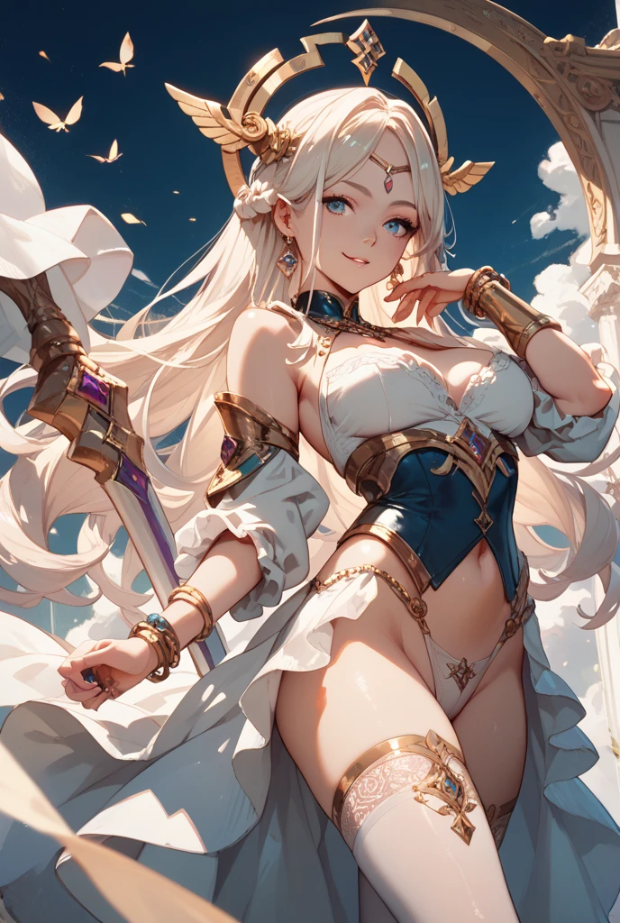 masterpiece, top quality, super detailed, high resolution, (ink painting style), excellent anatomy, beautiful 1 woman, white woman with unparalleled beauty, blue eyes, dark blonde, hair is wavy, long hair, the ends of the hair are curled upwards, she wears a red belly dance costume with lots of decorations, smile, wearing a choker made of black lace, slender, muscular body with medium breasts and well-proportioned muscle mass, six-pack, dancing lively, a blizzard of flowers is occurring, art deco background, bare foot, wear an anklet, (cowboy shot:1.2), best light, best shadow, mysterious, perfect face, highly detailed,