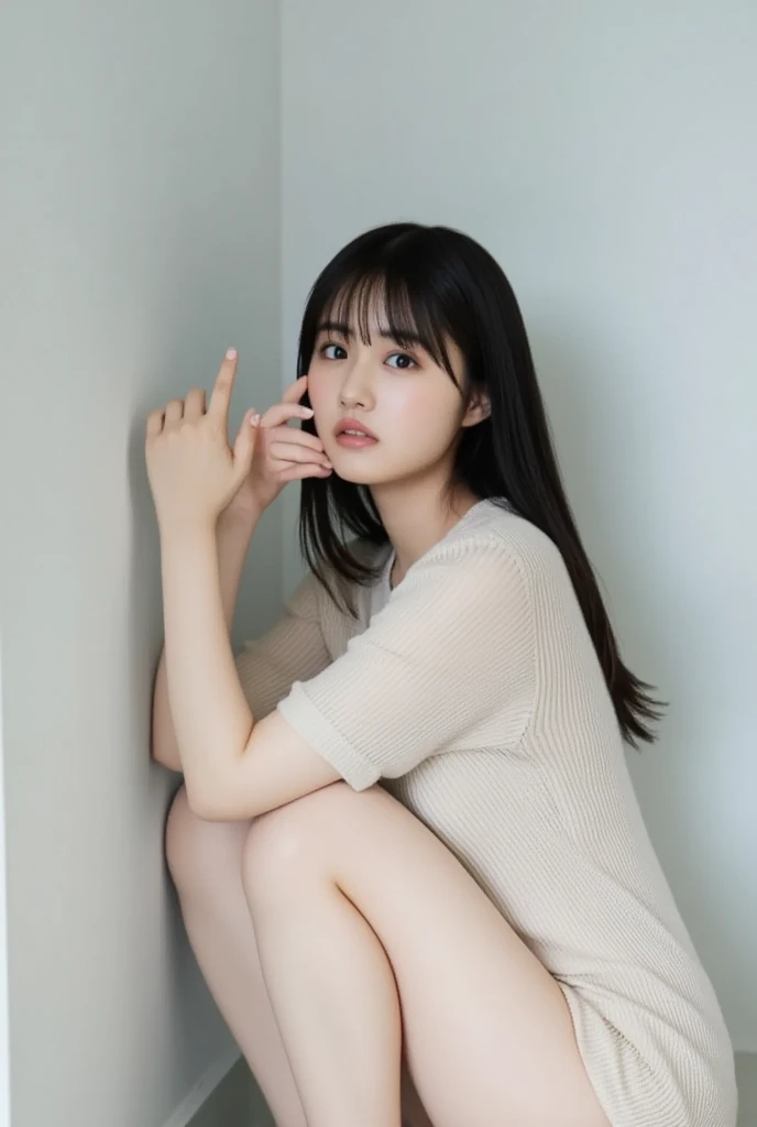 topless、Bottleless、Naked、Big eyes、Big black eyes、Drooping eyes、Completely naked、topless、beautiful breasts、normal breasts、bottomless、All naked、naked、No underwear、not wearing anything、short bob、loose curly hair、I was injured、bleed、endure the pain、A painful look、It hurts、I was scared、It was scary look、はAre crying、Are crying、I'm crying、It was scary、trembling、alone, idol face,cute、Japanese、 delicate girl, Frank, Sophisticated, thin arms, innocent eyes, cheek, shiny pink lips、Keep your lips open、depth of field movie light、blurred background、目 focuokeh dof、professional lighting、soft light、(NSFW:1.1)、bodice subian、beautiful feet、asuka saito、body photo、standing、standing、injury,bleed、bodice subian、It was scary、はAre crying、I'm crying, on body,,standing、 masturbation, juice,saliva trace,body fluid、A painful look、hold back defecation、leaking、thin、traces of being attacked、