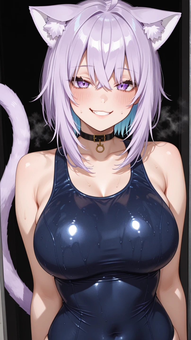 Purple garter belt,Purple pubic hair,Ahegao,smile,Love juice,Sweat,tears,Big dildo in pussy,Massive Squirting,Facial,Drawing of the uterus,transformation,Slut,Fallen