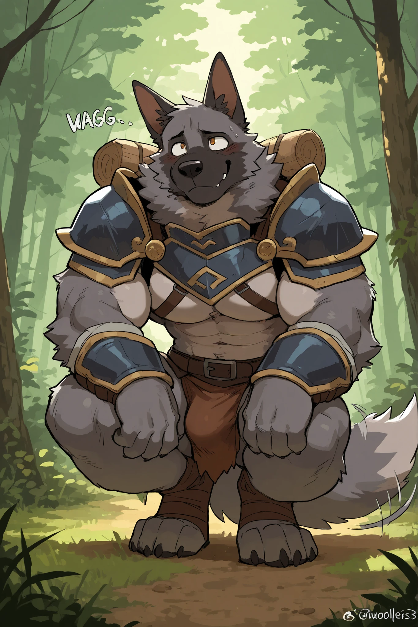 Sexy anthro furry wolf male, gay, kinky, sexy furry warior, headband shaggy shag, worn out skimpy leather armament, low on hips leather belt with worn out skimpy brown leather jockstrap, leather heavy harness armor, leather bondages, fingerless leather gloves, he is fucking with other smae looking wolf furry warrior, his hard dick is inside ass of other warrior, knelling on all fours from behind position, gay sex, cum cumshoot, legs wie open, orgasm, side view