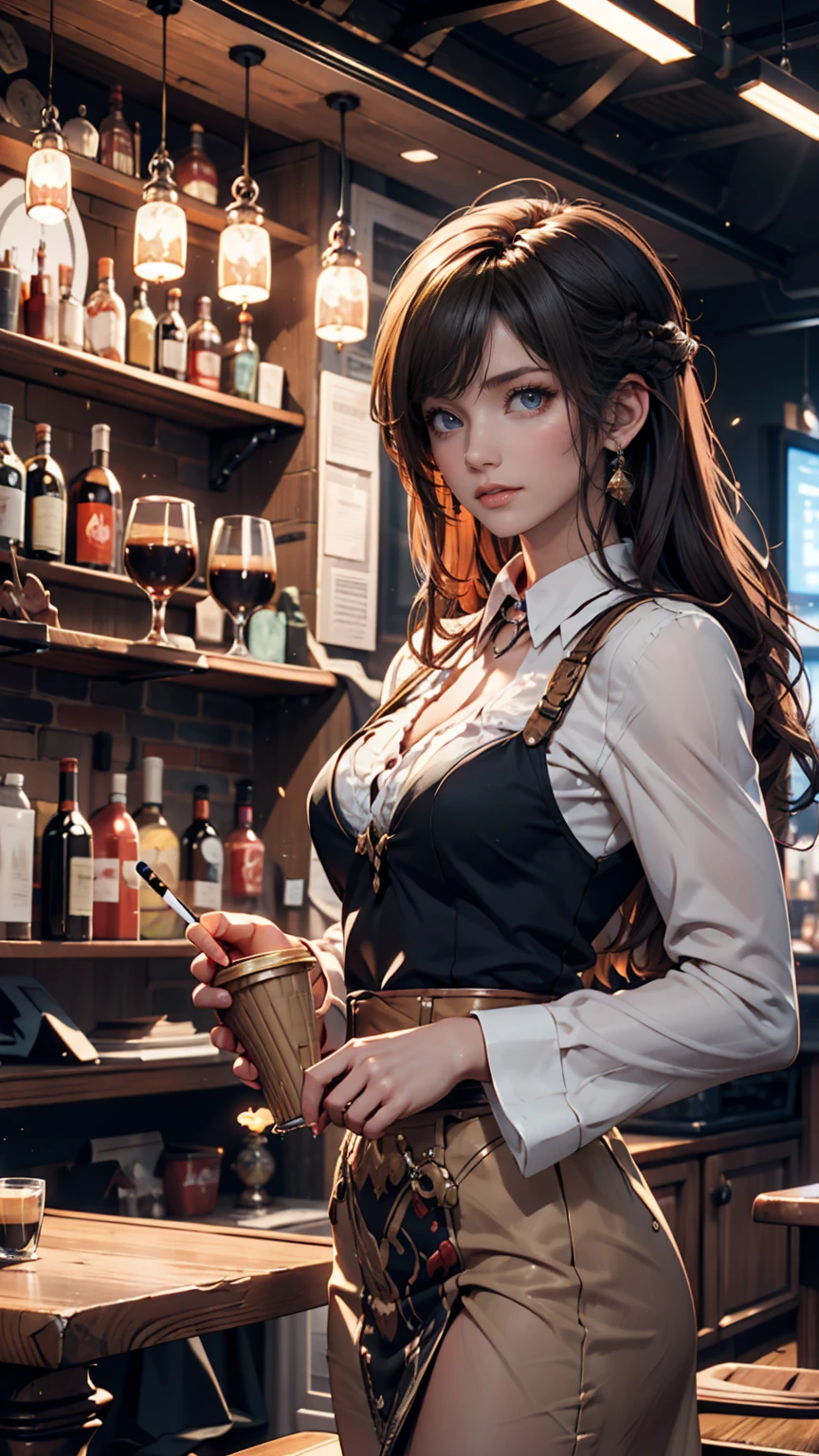 Woman with whiskey