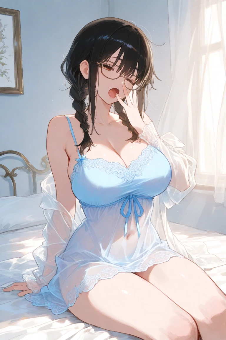 ((Highest quality)), ((masterpiece)), (detailed),Perfect Anatomy,Full Body Shot, Naked One Girl, Baby Face,,About teenage years,((Highest quality, 8k, masterpiece: 1.3, One Girl, beautiful girl)), cute, dynamism,Slender body,Thin legs,Thin hands, detailedな顔, detailedな肌, fine grain, detailedな唇, detailedな舌, detailedな指, Mouth detailed, Realistic, High resolution, Natural light, Dynamic pose, Perfect Anatomy, Toned Legs, double eyelid, Tear bags, Round eyes, Moisturized lips, Sweaty, (Black Hair, Hair between the eyes, Long Hair, hair ornament for men, orna男t on the chest),,Sticking out tongue,Crying face, ((Open your mouth, Drooling, Lots of drooling,Cum all over me, Ecstatic face, Crying face,Ahegao:1.5)), Spread your legs, the body is slim, lots hands of 男 are touching her body,, Cum on thighs,, vapor:1.5, shaving, Nipple Shape,White shirt with open chest,(((Cleavage 1.8))),M-shaped feet,Excessive ,Slender body line,With eyes wide open,Watery eye,On the bed,Girl sleeping on her back,Completely naked,