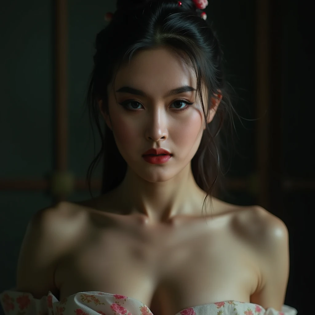 arafed asian woman in fur coat posing for a picture, 4 k glamour photography, portrait shot, glamour portrait, closeup portrait shot, beautiful asian woman, glamour photography, photoshoot portrait, studio photography portrait, 7 0 mm. dramatic lighting, 60mm portrait, gorgeous chinese model, chinese woman, elegant japanese woman, high quality portrait photoshoot, beautiful young asian woman