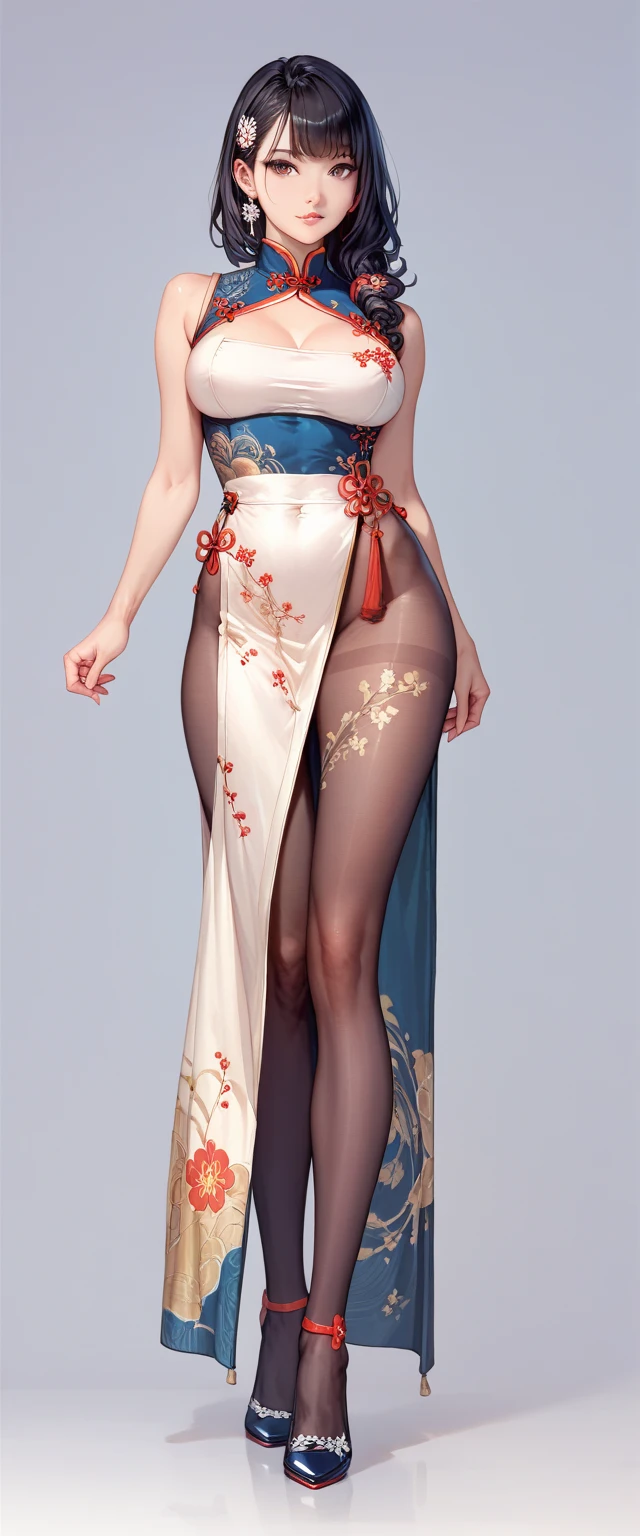 ((The background is a scene at noon:1.3)),((with blue sky and white clouds:1.3)),((Face lighting:1.3)),((Top quality, 8K, Masterpiece: 1.3)), Solo, 1 girl, Sexy,  Beautiful girl with accentuated slender abs: 1.4,超詳細な顔, Detailed eyes, Double eyelids, self-shot, (body builder:0.8),,White cheongsam, gorgeous chinese models, Cheongsam, China Cheongsam, Chinese traditional, Chinese cheongsam costume,Without chest pads:1.2,Shiny cheongsam:1.5,(Shiny skin:1.2),(muscle arm:1.3),(muscle leg:1.3),(double bun hair:1.3), (two tone color hair:1.5,Blonde hair:1.1,Pink hair:1.2),((Masterpiece)), ((High detail)), photography of，real photograph，1 Cheongsam Girl, wearing  cheongsam，silky cheongsam，silky cheongsam，((Ultra-detailed)),((Delicate face)), Beautiful detailed eyes, (high light,Gradient hair),Long hair, Floating hair, ,hairs between eyes, GSHead,1girll ,Solo,The eye,Genshin_impact,Look at the viewer, ((Distant view)), Strong light and shadow, Cinema lenses，tmasterpiece，Super quality， A desert，on cheongsam，Silk cheongsam，18yr old，Big eyes，entire character，cropped shoulders，show legs，Long legs，full bodyesbian，8K，Ultra-clear resolution，Ultra-fine painting，Flat desert，Distant horizon，Vast desert，Sand，Dressed in a flowing manner、Silky traditional oriental cheongsam，Decorated with intricate patterns and bright colors，Highlights her seductive silhouette，((The background is a large flat desert:1.5)),tmasterpiece，Ultra-realistic detailed painting，Epic fantasy digital art style，8K,wide wide shot，Diagonal composition，art of photography，（Extremely refined and beautiful），（tmasterpiece），（best qualtiy：1.0），（超A high resolution：1.0），beautiful light up，perfect lightning bolt，realistic shaded，[A high resolution]，Delicate skin，ultra - detailed，Slim figure，Long legs，Beautiful Meticulous Girl, absurderes, unbelievable Ridiculous, hugefilesize, ultra - detailed, A high resolution, The is very detailed，best qualtiy，tmasterpiece，Need,((tmasterpiece)), (A detailed),Super delicate，Epic fantasy digital