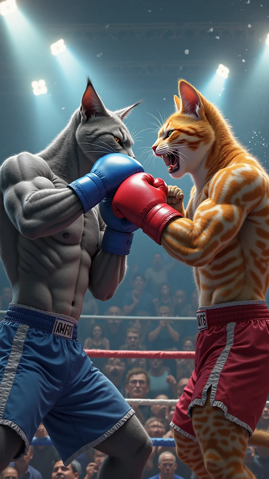 3d,Cat Real,,boxing,fight,2 people,Punch in the face,fight