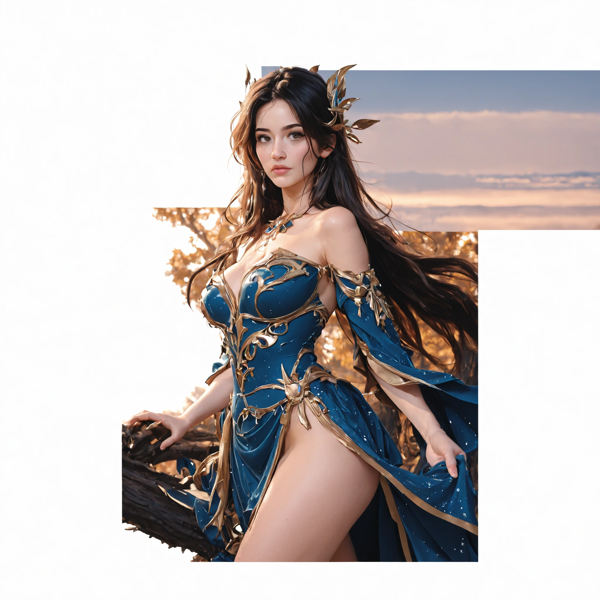 (best quality:1.2),1 girl,(cute little fairy),full body,(wings:1.3),long brown hair,smiling,(dancing:1.4),(dynamic posture:1.4),barefoot,branch,lavender bush,outdoor,xxmixgirl,gongbi,<lora:Fisher_meticulous painting:0.7>,