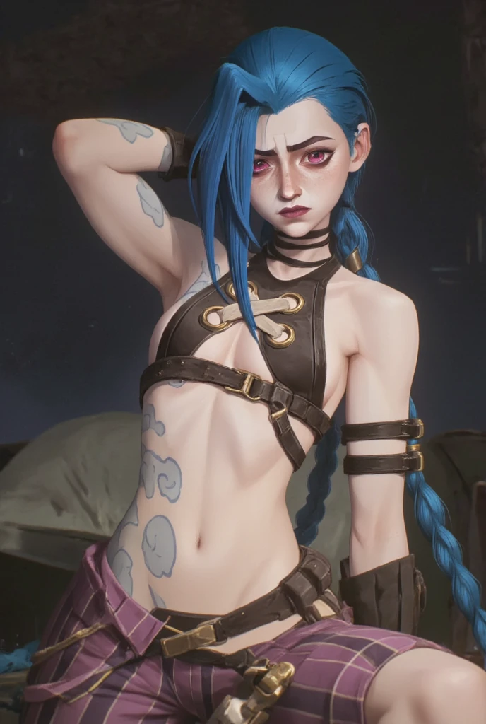 JinxLol, Cuerpo perfecto, cuerpo hermoso, Dynamic eye-level camera, ojos detallados, ojos bonitos, pezones erectos, vagina visible sin afeitar, vagina perfecta, hermosa vagina, manos perfectas, Manos y dedos oponibles, dos brazos, dos manos, Manos y dedos extremadamente detallados, manos perfectas and fingers, Punto de vista a la altura de los ojos, getting raped, rape, llanto, llanto profusely sobbing tears on face torn clothes, asustado, NSFW, cum in pussy, (1 hombre riendo su pene en su vagina,) pechos grandes, Sexo forzado, gritar de dolor, ojos detallados, ojos bonitos, rasgos faciales extremadamente detallados, Hermoso rostro, absurd resolution, pubic hair, Volumetric lighting, Mapeo de tonos, Sharp focus, NSFW, Hentai, (obra maestra), (Mejor calidad), (ultra detallado)