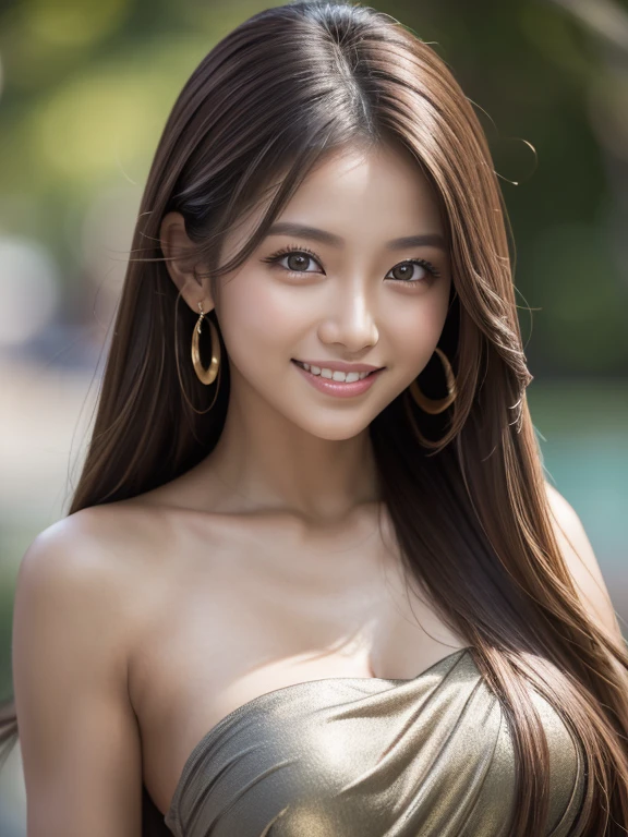 (top-quality:1.1)、(Photorealsitic:1.1)、(a picture:1.1)、(ighly detailed:1.1)、viewer、armlet、Jade Bracelet、Jade Earrings、Eye lashes、Toothless smile、a beautiful detailed girl、(extremely detailed eye and face)、(lighting on the face)、jade necklace、School uniforms for summer、(独奏:1.5)、(shores、Palm trees)、(Skin glowing in the light of the setting sun)、see -through、Light brown eyes、(((Hair fluttering in strong winds)))、((Anatomically perfectly balanced style))、Cute poses、sexypose、Blue big eyes、Full body like、red brown hair