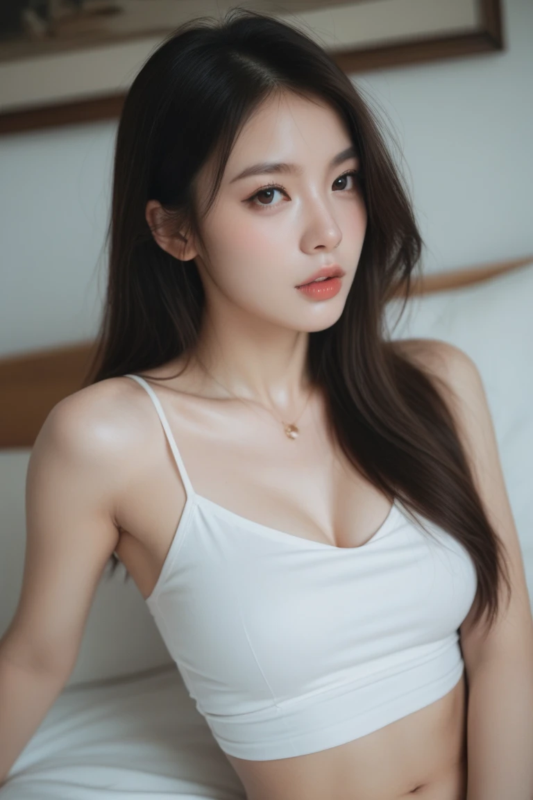 extreme close-up of beautiful korean female, 34 inch breasts size, glasses, in the store, Protruding nipples，(from below，Perspective drawing，horizon shot)，(perfect face+supermodel+Delicate skin+high ponytail+round breasts),[[[muscle]]],(((Anatomically correct))) ,((8k+ultra high resolution+ultra high definition+masterpiece+detailed)),